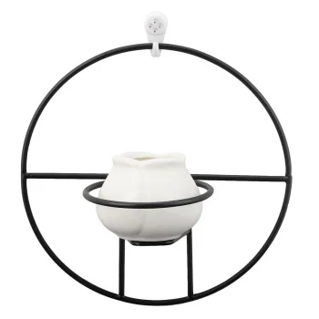 1Pcs Wall-Mounted Ceramic Flowerpot Metal Hanging Decoration for Home Balcony Garden Decoration Ornament 
1Pcs Wall-Mounted Ceramic Flowerpot Metal Hanging Decoration for Home Balcony Garden Decoration Ornament