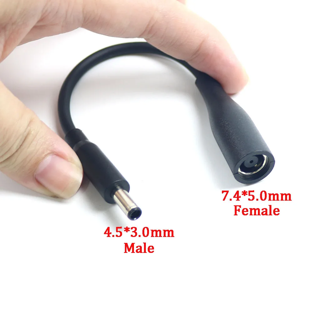 For Dell Laptop DC Power Charge Converter Adapter Cable Cord 7.4x5.0mm female to 4.5x3.0mm male Plug Connector
For Dell Laptop DC Power Charge Converter Adapter Cable Cord 7.4x5.0mm female to 4.5x3.0mm male Plug Connector