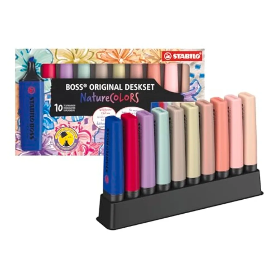 BOSS Original NatureCOLORS Wildflower Edition - Highlighter - Desk Set - Assorted Colors
BOSS Original NatureCOLORS Wildflower Edition - Highlighter - Desk Set - Assorted Colors