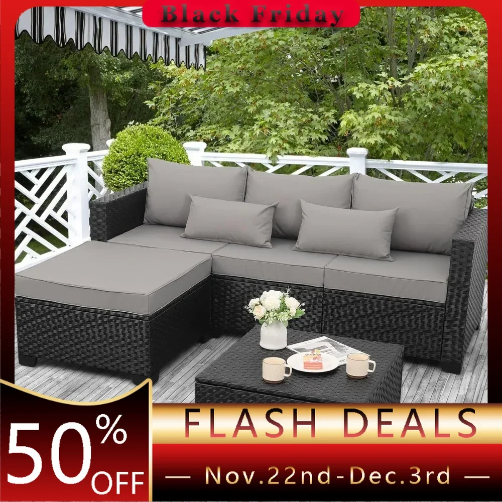 3 Pieces Patio Furniture Set Outdoor Sectional Wicker Outdoor Storage Table All-Weather Anti-Slip Cushion Waterproof Covers,Grey
3 Pieces Patio Furniture Set Outdoor Sectional Wicker Outdoor Storage Table All-Weather Anti-Slip Cushion Waterproof Covers,Grey