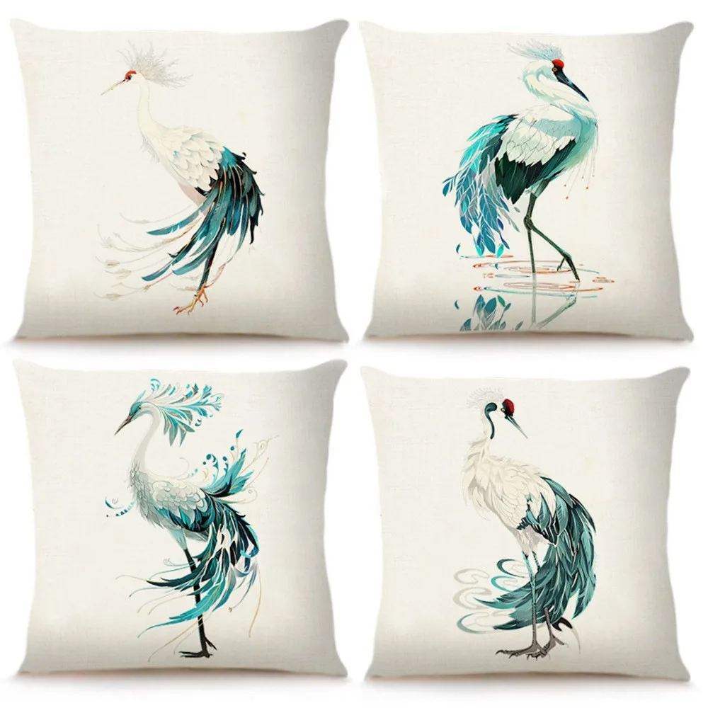 Red Crowned Crane Print Pattern Home Decor Pillowcase Bedroom Living Room Sofa Decoration Polyester Cushion Cover with Zipper
Red Crowned Crane Print Pattern Home Decor Pillowcase Bedroom Living Room Sofa Decoration Polyester Cushion Cover with Zipper