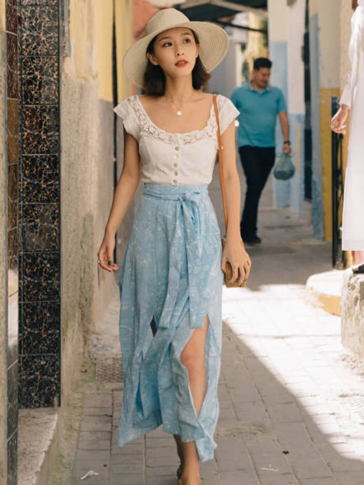 Australian Design Spring Summer Polka Dot Squid Print Chiffon Belted Midi Skirt Women's Bloggers Commute Simple Sle A-Line ...
Australian Design Spring Summer Polka Dot Squid Print Chiffon Belted Midi Skirt Women's Bloggers Commute Simple Sle A-Line ...