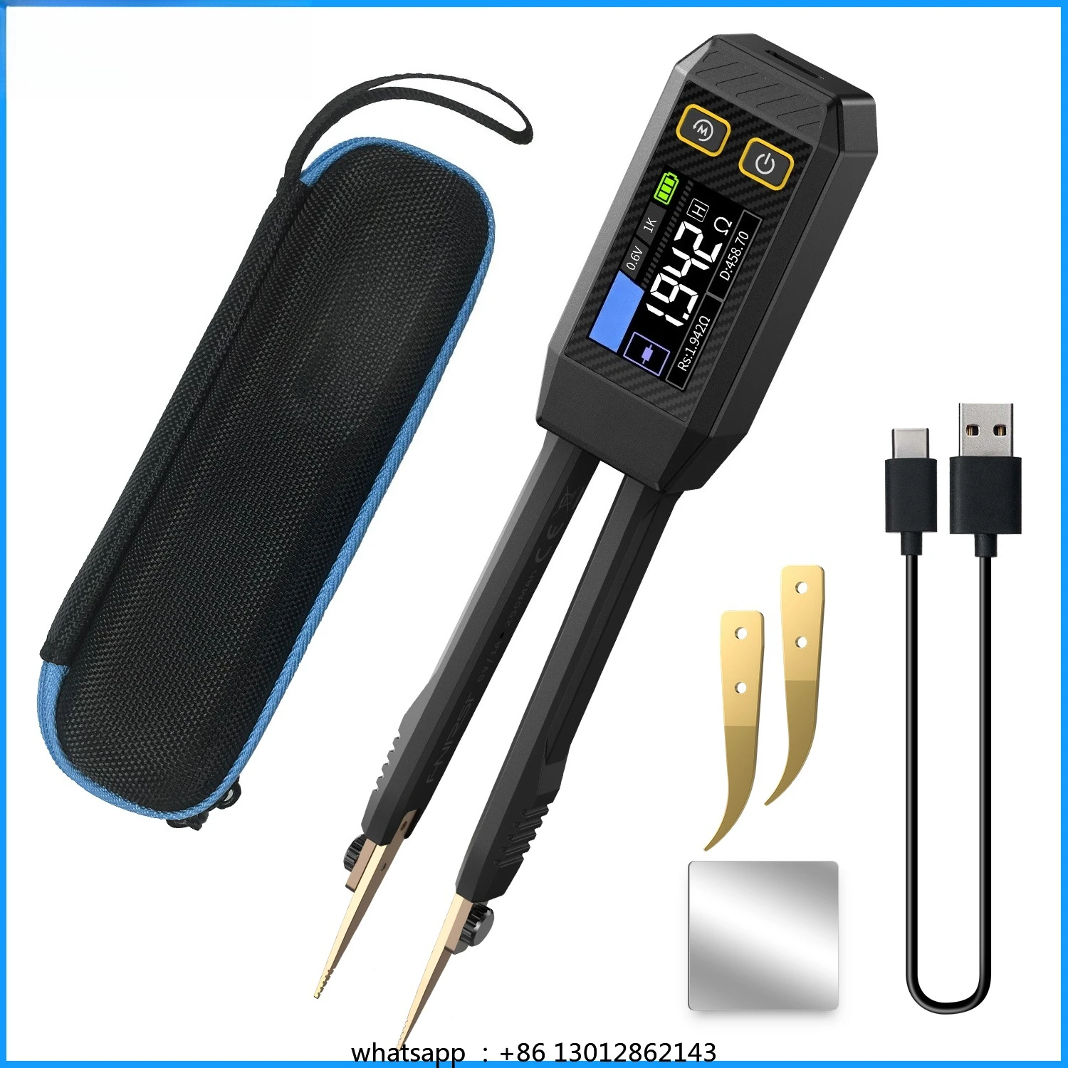 Mini intelligent tweezers tester, resistance, capacitance, inductance, continuity, diode testing and measuring tool
Mini intelligent tweezers tester, resistance, capacitance, inductance, continuity, diode testing and measuring tool