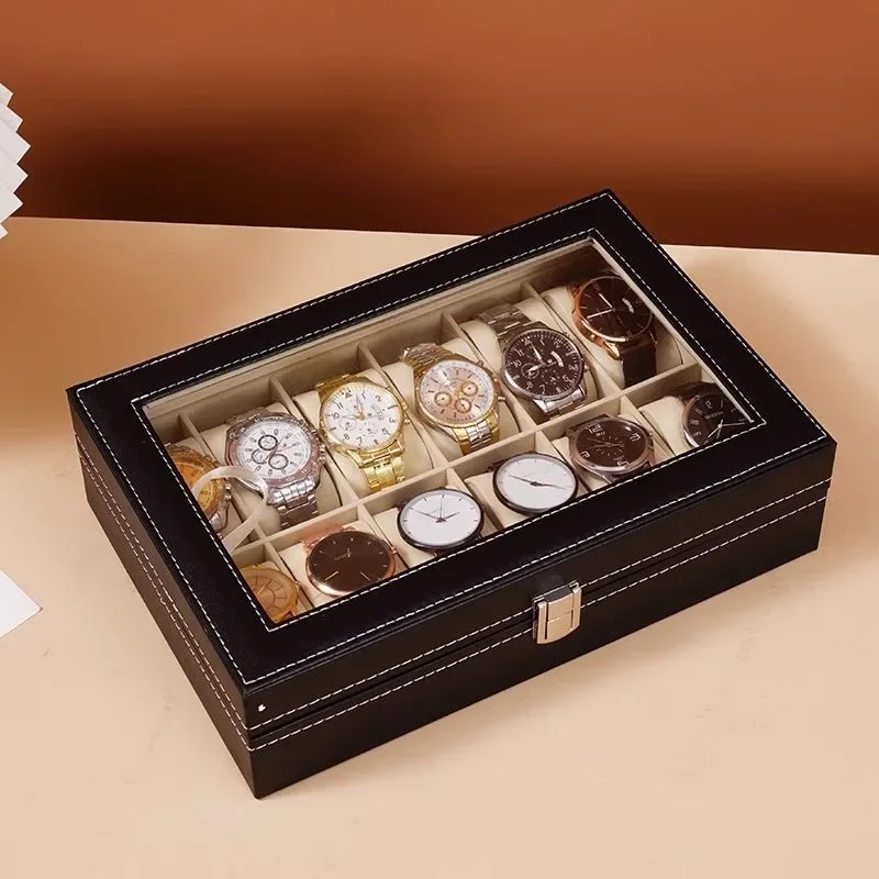 DELESYS 2/3/4/5/6/8/10/12 Slots PU Leather Watch Box Traditional Style Watch Storage Box Gift Watch Case With Lock Ring box Box
DELESYS 2/3/4/5/6/8/10/12 Slots PU Leather Watch Box Traditional Style Watch Storage Box Gift Watch Case With Lock Ring box Box