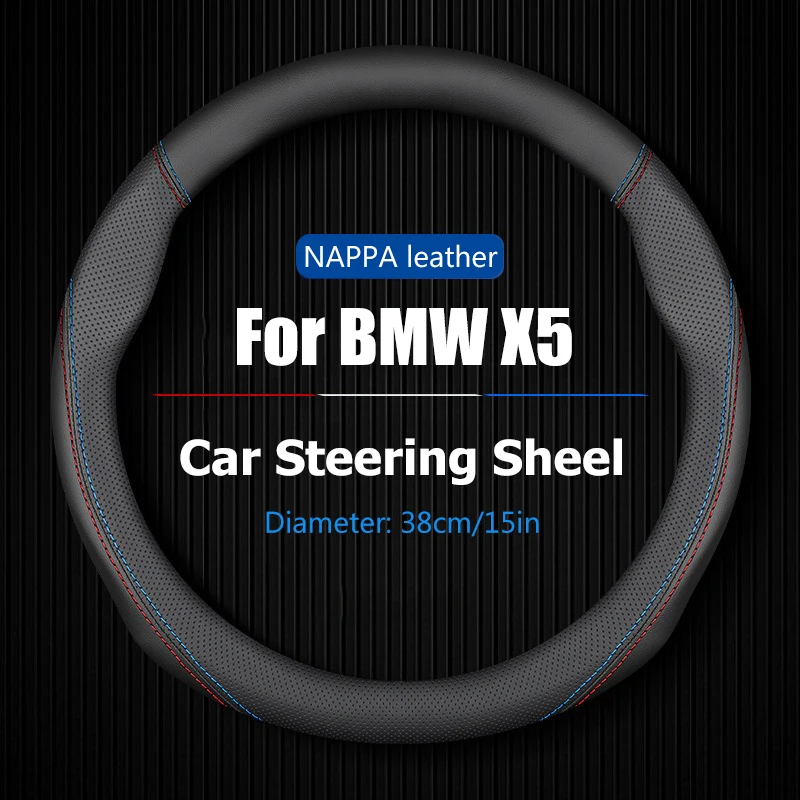 Artificial Leather Styling Car Steering Wheel Cover, Breathable, Auto Decoration For BMW X5 2014 2015 2016 ,2022 2023 2024 38cm
Artificial Leather Styling Car Steering Wheel Cover, Breathable, Auto Decoration For BMW X5 2014 2015 2016 ,2022 2023 2024 38cm
