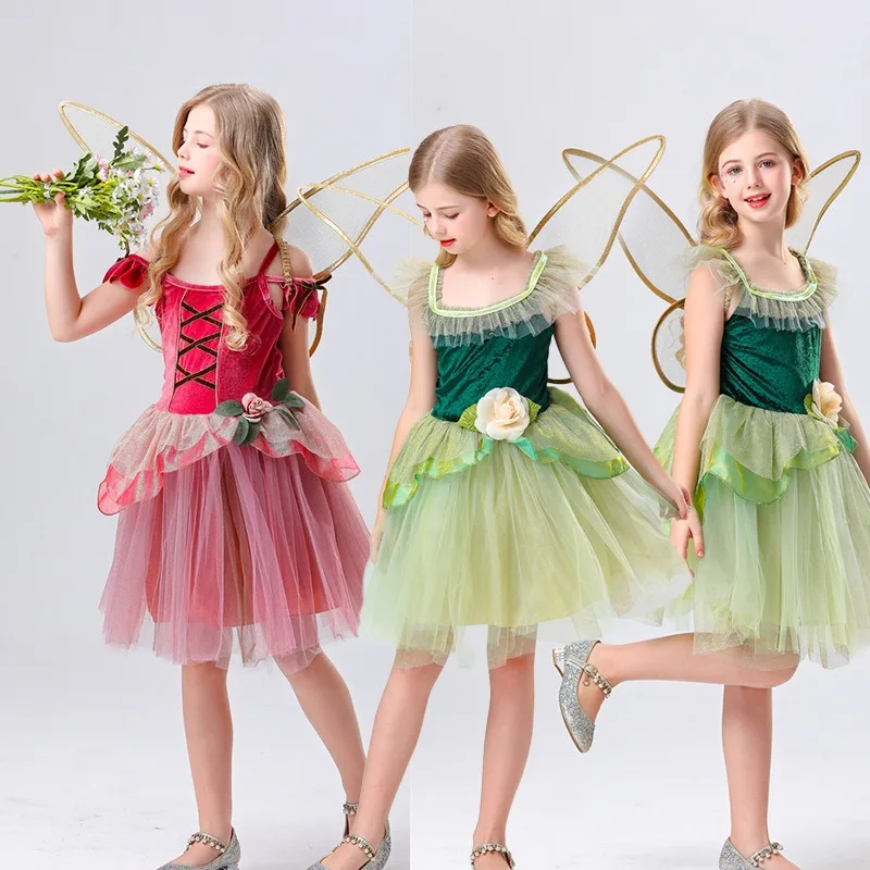 Halloween Children's Flower Fairies Costume Forest Fairies Cosplay Angels Gauze Princess Puffy Skirt for Stage Performance Party
Halloween Children's Flower Fairies Costume Forest Fairies Cosplay Angels Gauze Princess Puffy Skirt for Stage Performance Party