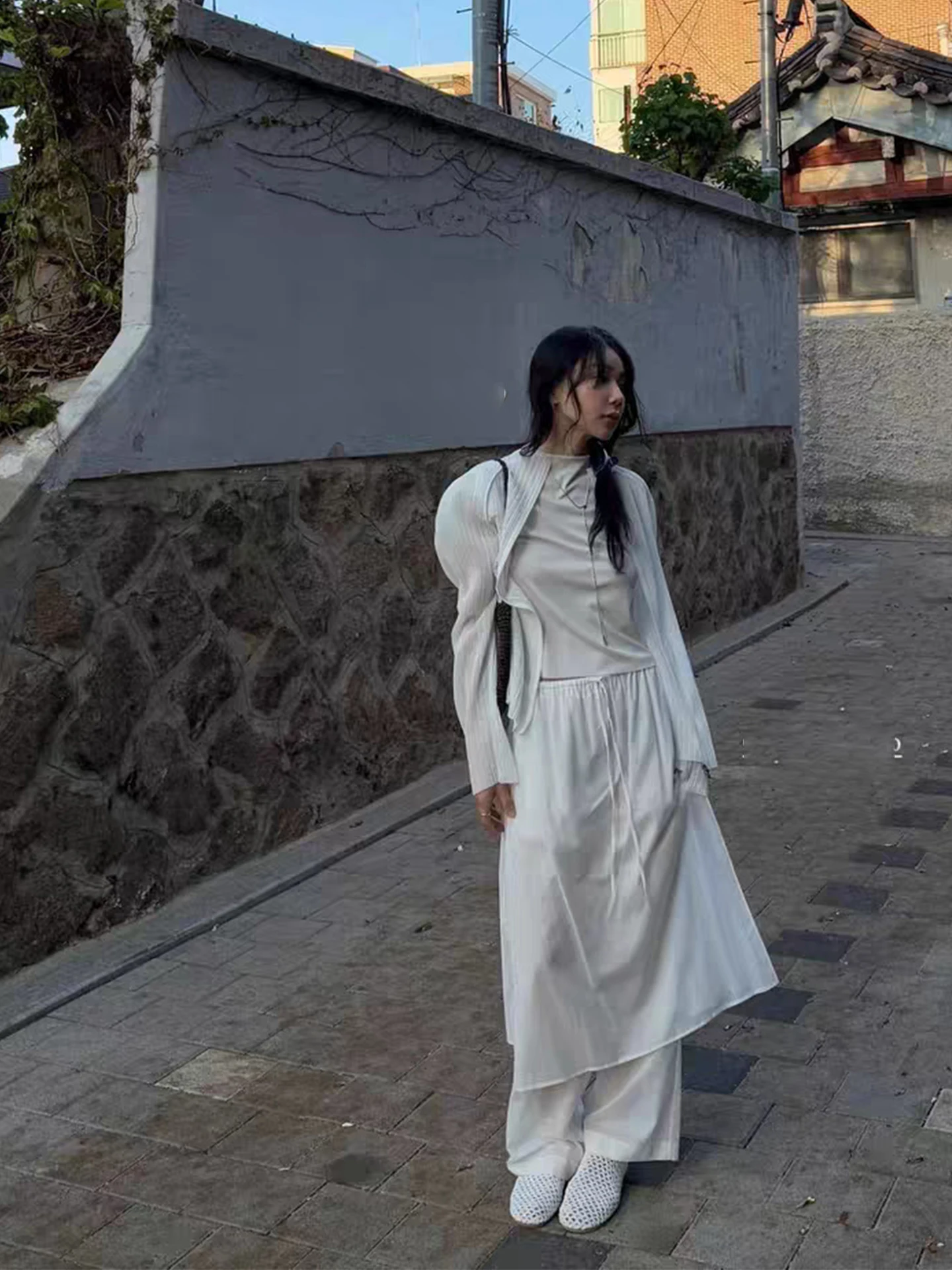 High Waist Drawstring Wide Leg Pants Korean Style Casual Cotton Girls Fake Two-Piece Skirt Pants Summer New Arrival
High Waist Drawstring Wide Leg Pants Korean Style Casual Cotton Girls Fake Two-Piece Skirt Pants Summer New Arrival