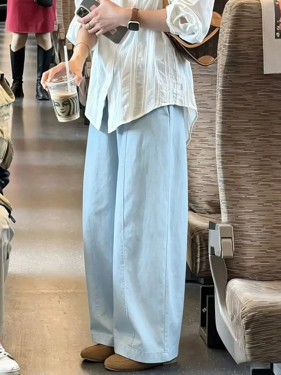 Casual High Waist Wide Leg Straight Cut Trousers Women's Fashionable Artistic Style Summer Pants Draped Effect Straight Leg
Casual High Waist Wide Leg Straight Cut Trousers Women's Fashionable Artistic Style Summer Pants Draped Effect Straight Leg