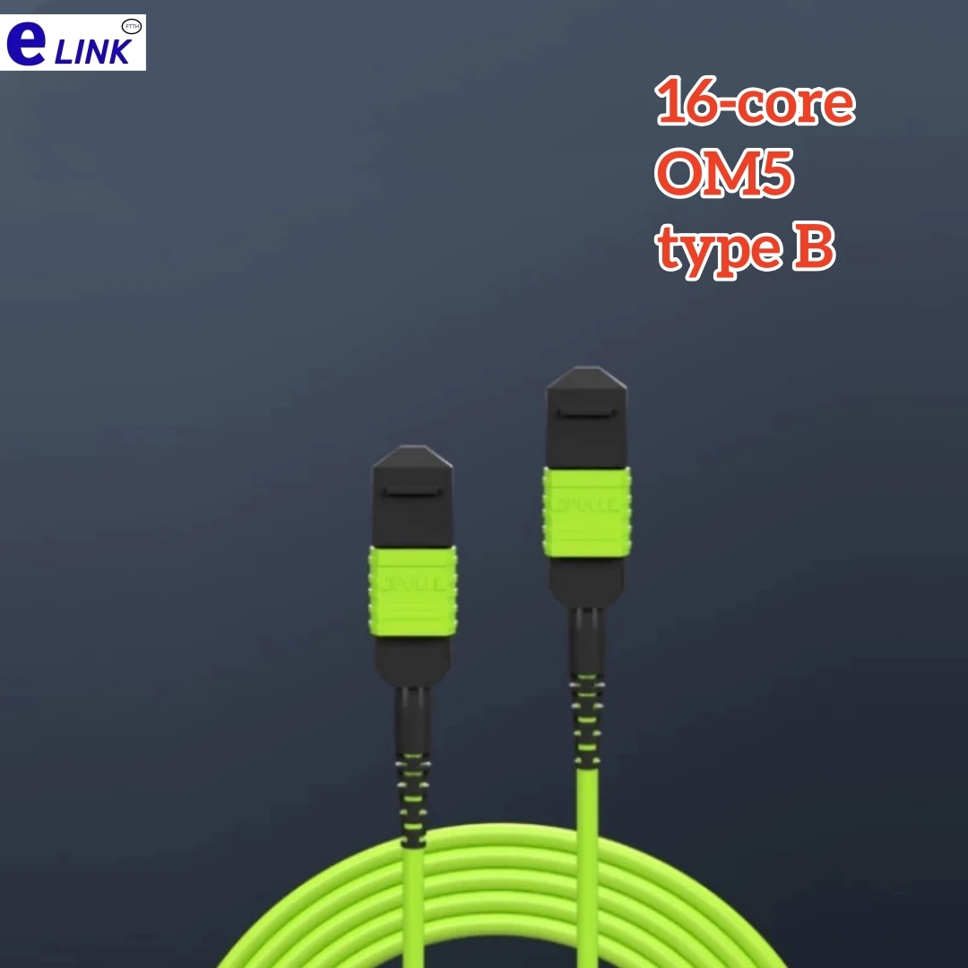 MPO Fiber Optic Patch Cord OM5 Type B 16 cores female male MTP optical Jumper Patch Lead 1m 3m 5m 10m 15m 20m multimode MPO-MPO
MPO Fiber Optic Patch Cord OM5 Type B 16 cores female male MTP optical Jumper Patch Lead 1m 3m 5m 10m 15m 20m multimode MPO-MPO