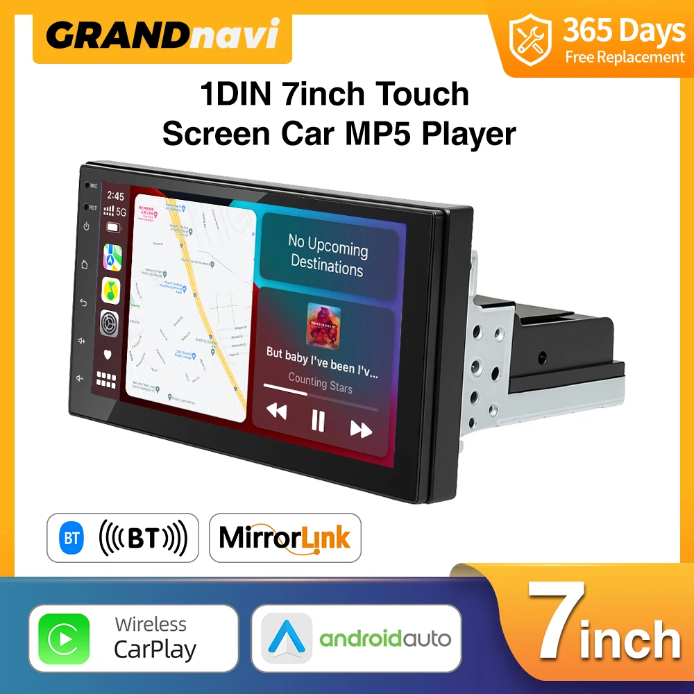 7" 1 Din MP5 Car Radio Player Wireless Android Auto CarPlay Mirrorlink Bluetooth Touch Screen Colorful lights FM Car Radio
7" 1 Din MP5 Car Radio Player Wireless Android Auto CarPlay Mirrorlink Bluetooth Touch Screen Colorful lights FM Car Radio