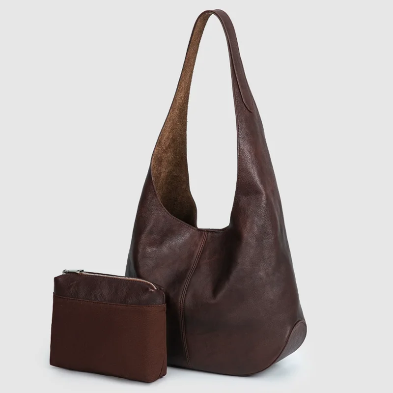 New leather women's shoulder bag underarm lazy personality soft cowhide shopping bag Cowhide Weekend shopping trip
New leather women's shoulder bag underarm lazy personality soft cowhide shopping bag Cowhide Weekend shopping trip