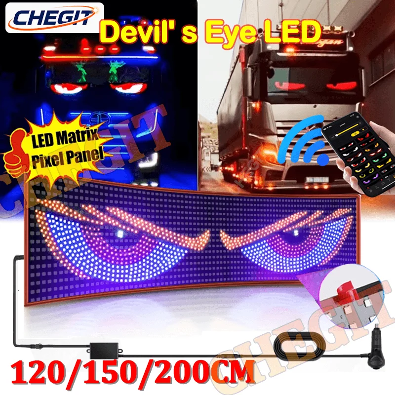 1,2-2 м большой экран, светодиодный светильник «Глаз дьявола», украшение интерьера автомобиля, окружающее освещение, приложение, дистанционное управление, индивидуальное текстовое освещение
1,2-2 м большой экран, светодиодный светильник «Глаз дьявола», украшение интерьера автомобиля, окружающее освещение, приложение, дистанционное управление, индивидуальное текстовое освещение