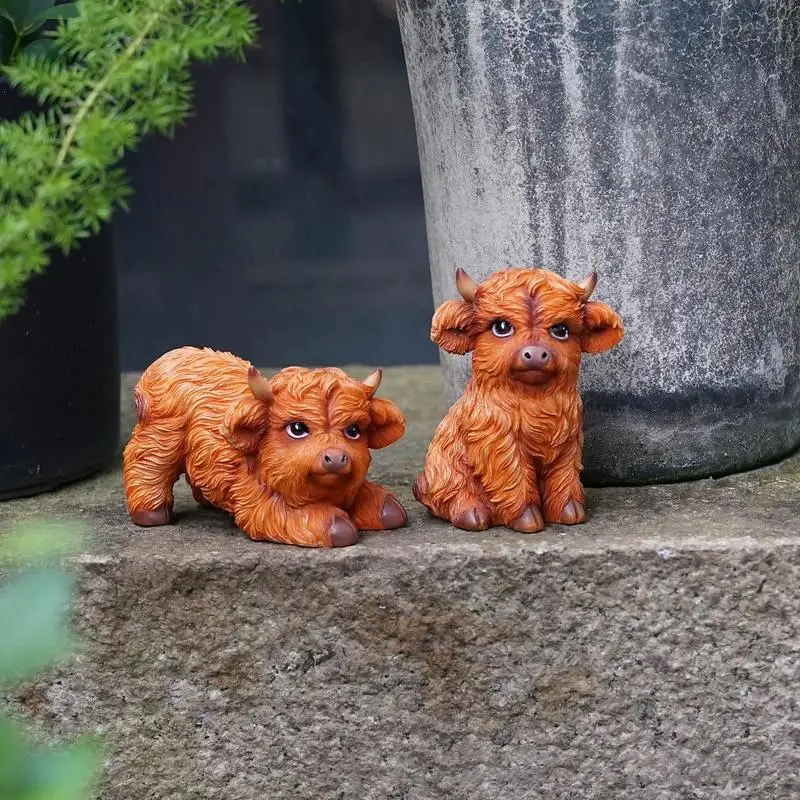 Highland Cow Figure Desktop Highland Cow Ornament Set Of 2 Resin Animal Statue Decor Shelf Table Tray Living Room Bedroom Home
Highland Cow Figure Desktop Highland Cow Ornament Set Of 2 Resin Animal Statue Decor Shelf Table Tray Living Room Bedroom Home