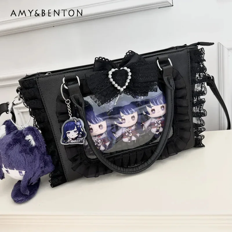 25COSOriginal Mine Series Mass-produced Lolita Lace Ita Bag Sweet Cute Transparent Tote Bag Temperament Elegant Princess Handbag
25COSOriginal Mine Series Mass-produced Lolita Lace Ita Bag Sweet Cute Transparent Tote Bag Temperament Elegant Princess Handbag