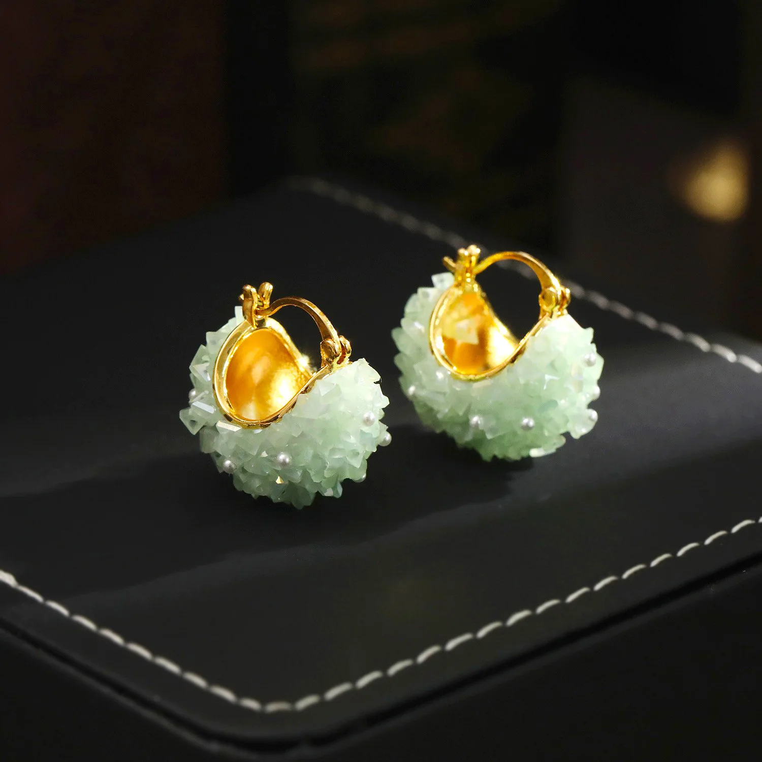 Sweet Fresh High Quality Summer Light Mint Green Crystal Ear Buckle Elegant Minimalist Ice Crystal Flower Basket Drop Earrings
Sweet Fresh High Quality Summer Light Mint Green Crystal Ear Buckle Elegant Minimalist Ice Crystal Flower Basket Drop Earrings