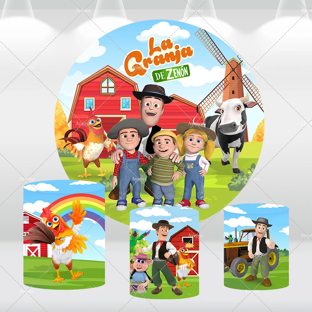 La granja de Zenon Round Backdrop cover Zenon Farm Theme Party Baby Shower Circle Backgrounds Kids Birthday Party Decoration
La granja de Zenon Round Backdrop cover Zenon Farm Theme Party Baby Shower Circle Backgrounds Kids Birthday Party Decoration