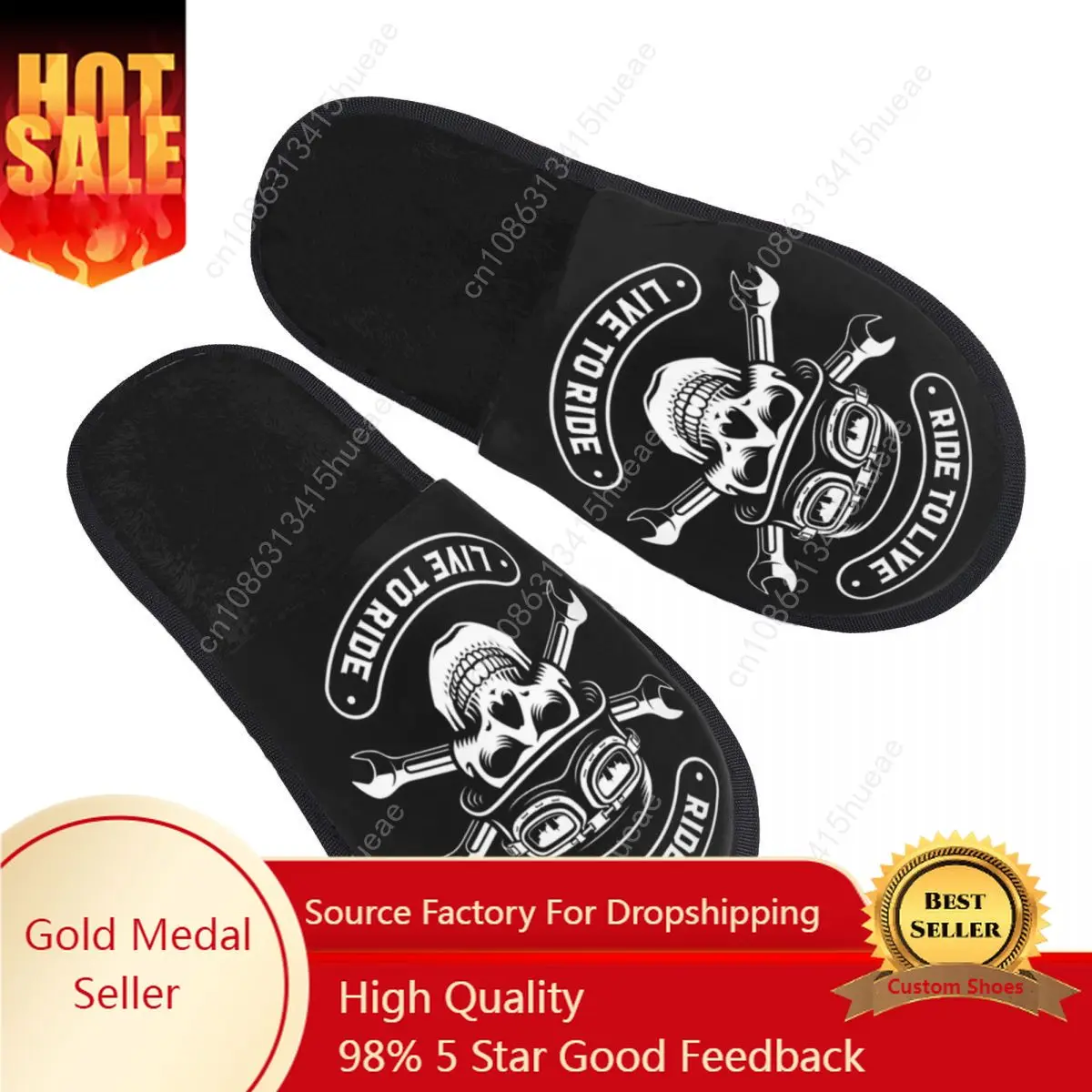 Rockabilly Motorcycle Rider Rock Skull Soft Scuff With Memory Foam Slippers Women Spa House Shoes
Rockabilly Motorcycle Rider Rock Skull Soft Scuff With Memory Foam Slippers Women Spa House Shoes