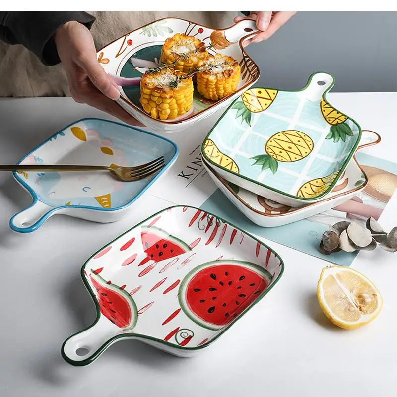 Nordic Ceramic Baking Pan Western Food Plate Fruit Dish Household Dining Table Accessories
Nordic Ceramic Baking Pan Western Food Plate Fruit Dish Household Dining Table Accessories