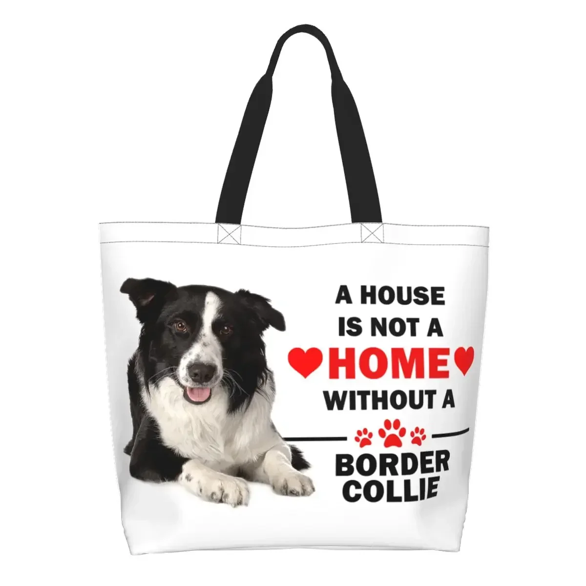 Модная печать дома-это не дом без рамки, сумка-тоут для покупок Collie, сумка через плечо из переработанного полотна
Модная печать дома-это не дом без рамки, сумка-тоут для покупок Collie, сумка через плечо из переработанного полотна