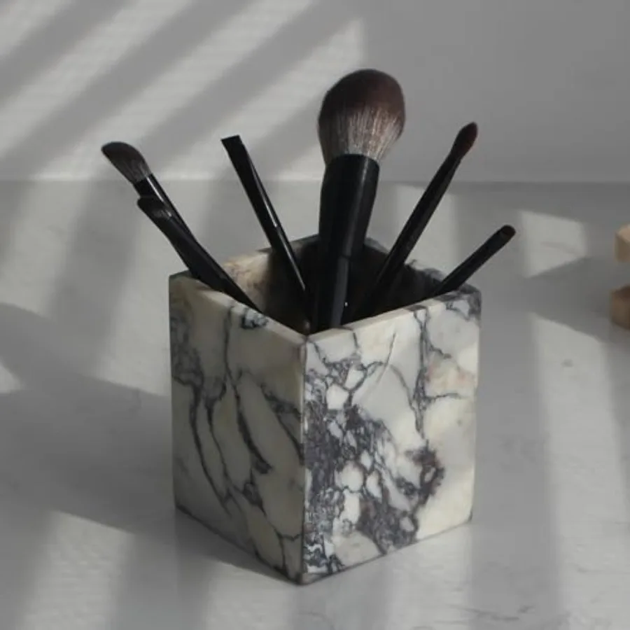 Genuine Marble Toothbrush Holders for Bathroom Natural Marble Makeup Brush Holder Countertop Organizer
Genuine Marble Toothbrush Holders for Bathroom Natural Marble Makeup Brush Holder Countertop Organizer