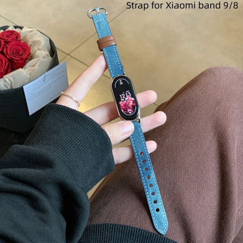 Ремешок из денима для Xiaomi band 9, спортивный браслет для мужских и женских смарт-часов Xiaomi band 8
Ремешок из денима для Xiaomi band 9, спортивный браслет для мужских и женских смарт-часов Xiaomi band 8