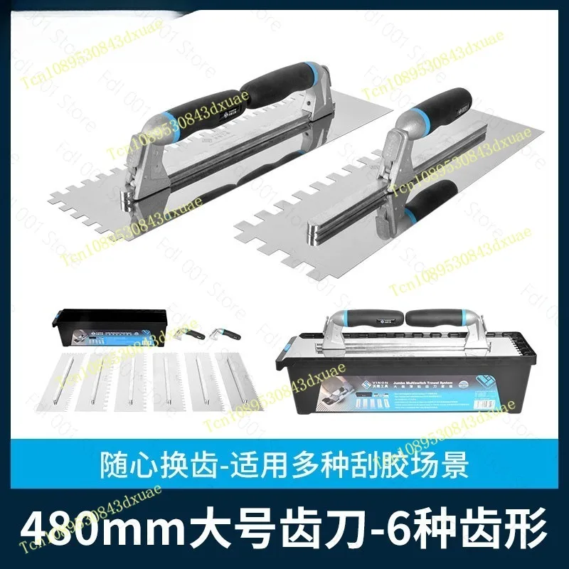 Multi-Function Masonry Trowel - Stainless Steel Large Notched & Smooth Edge for Plastering & Tiling
Multi-Function Masonry Trowel - Stainless Steel Large Notched & Smooth Edge for Plastering & Tiling