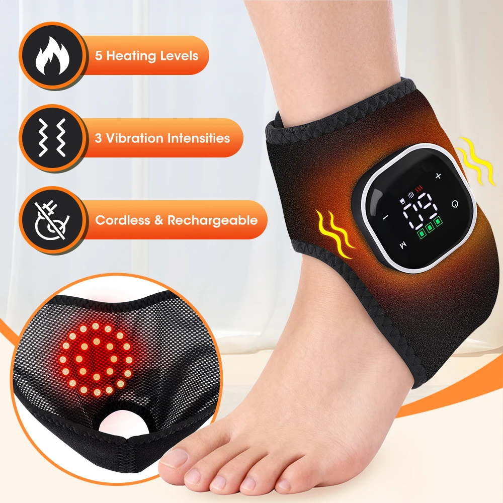 Heated Ankle Wrap Red Light Wireless Ankle Heating Pad Hot Compress Vibration Cordless Ankle Massager Warm Therapy 3 Vibration
Heated Ankle Wrap Red Light Wireless Ankle Heating Pad Hot Compress Vibration Cordless Ankle Massager Warm Therapy 3 Vibration