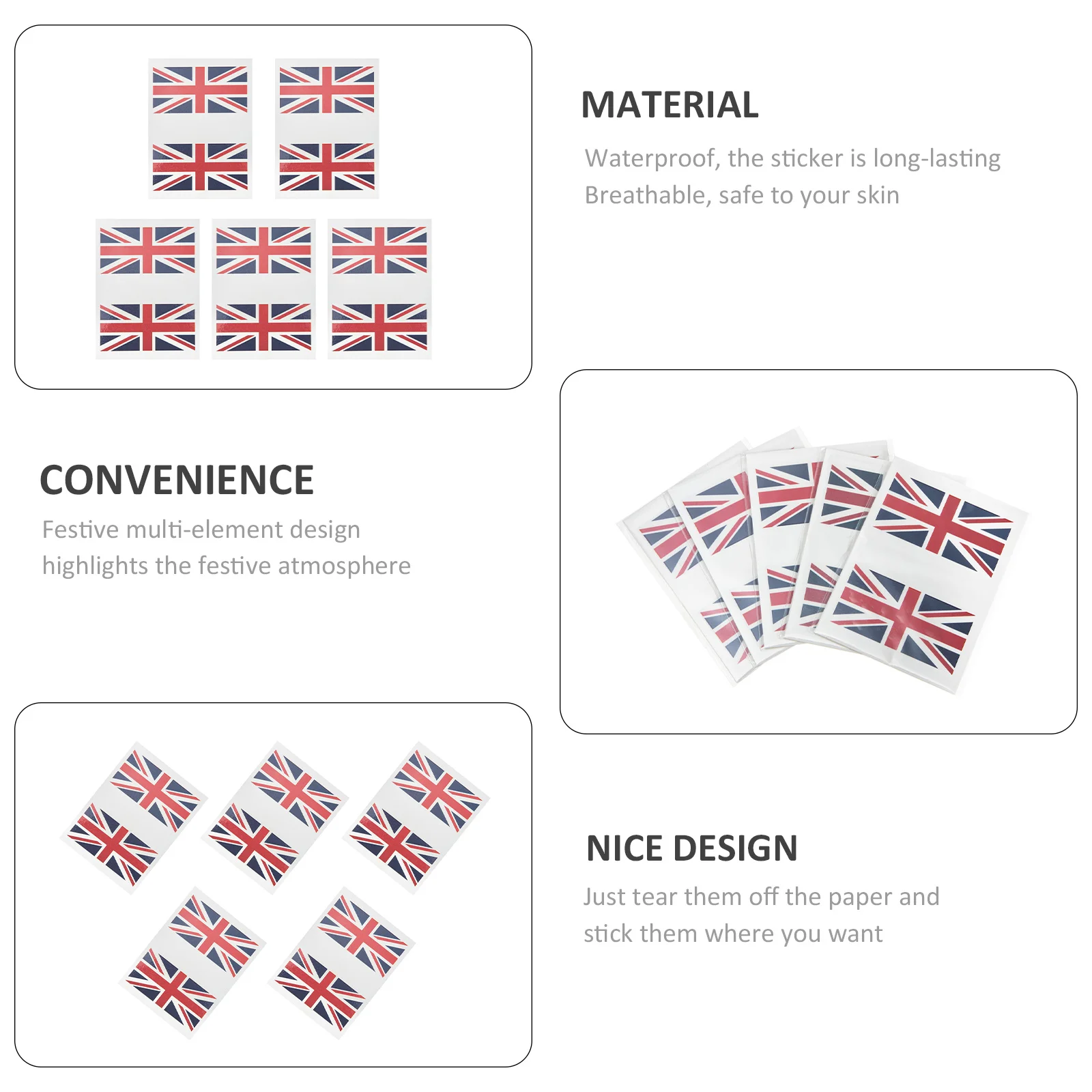 5 Sets Uk Flag Face Stickers Waterproof Temporary Tattoos For Sports Team Flag Decal National Pride Decorative
5 Sets Uk Flag Face Stickers Waterproof Temporary Tattoos For Sports Team Flag Decal National Pride Decorative