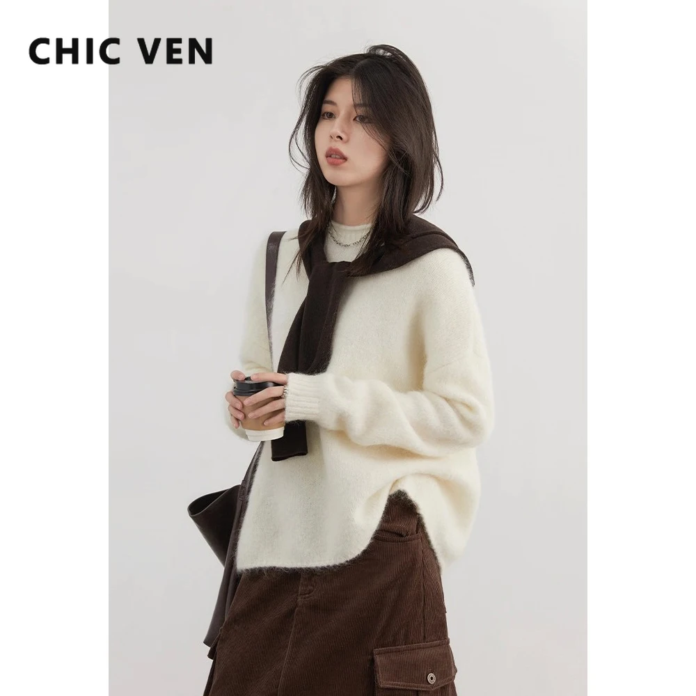 Женские свитера CHIC VEN, корейские однотонные свободные свитера с круглым вырезом и вьющимися краями, мягкие пуловеры, женские джемперы, вязаные топы, осень-зима, новинка 2025 г.
Женские свитера CHIC VEN, корейские однотонные свободные свитера с круглым вырезом и вьющимися краями, мягкие пуловеры, женские джемперы, вязаные топы, осень-зима, новинка 2025 г.