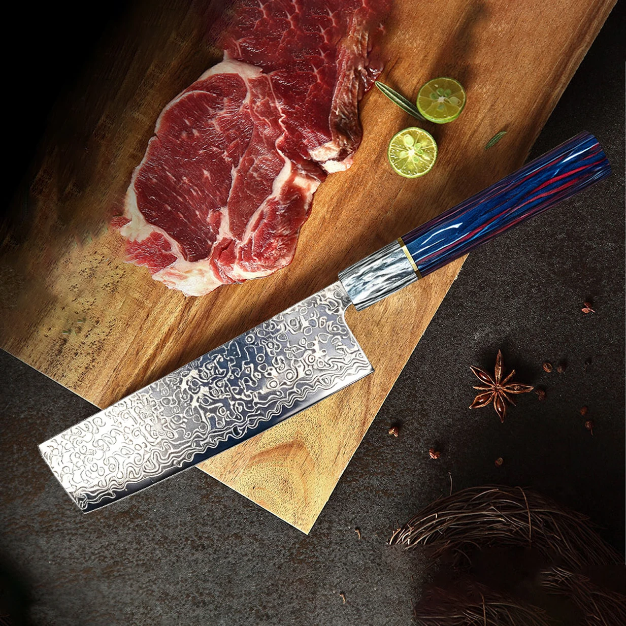 7 Inch Petty Knife 73-layers Damascus Steel VG-10 Blade Chef Cleaver Meat Slicing Vegetables Japanese Kitchen Knife Resin Handle
7 Inch Petty Knife 73-layers Damascus Steel VG-10 Blade Chef Cleaver Meat Slicing Vegetables Japanese Kitchen Knife Resin Handle