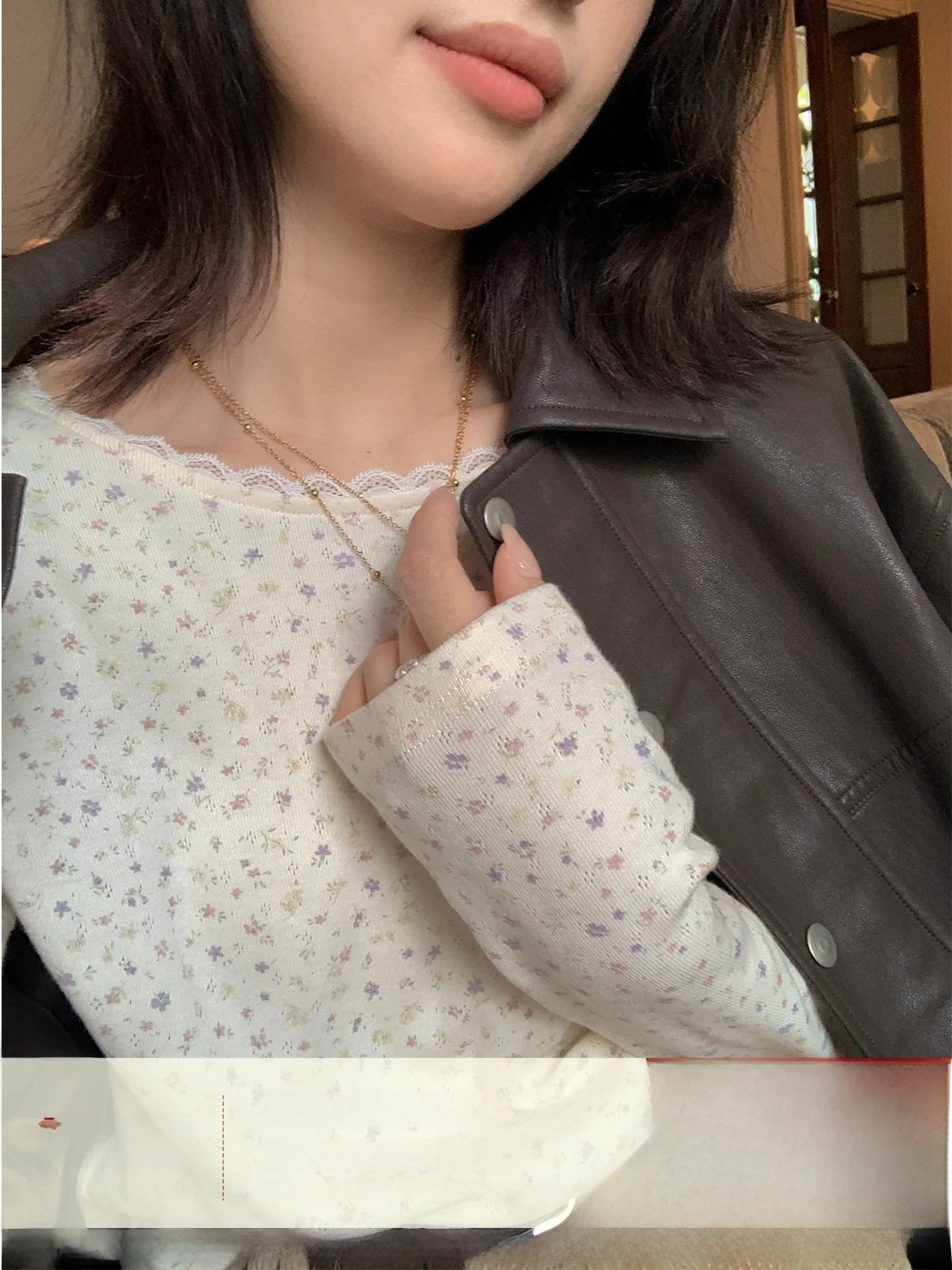 Sisilyon Women's Floral Knit Top Gentle Ruffle Splicing Autumn Winter Inner Wear Casual Comfortable Breathable Cotton T-irt
Sisilyon Women's Floral Knit Top Gentle Ruffle Splicing Autumn Winter Inner Wear Casual Comfortable Breathable Cotton T-irt