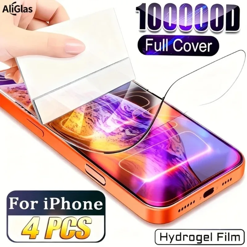 4Pcs Full Cover Hydrogel Film for iPhone 17 Pro Max Air 16e 16 15 14 Plus 13 12 Mini 11 16 Pro Max XR XS Max Screen Protector
4Pcs Full Cover Hydrogel Film for iPhone 17 Pro Max Air 16e 16 15 14 Plus 13 12 Mini 11 16 Pro Max XR XS Max Screen Protector