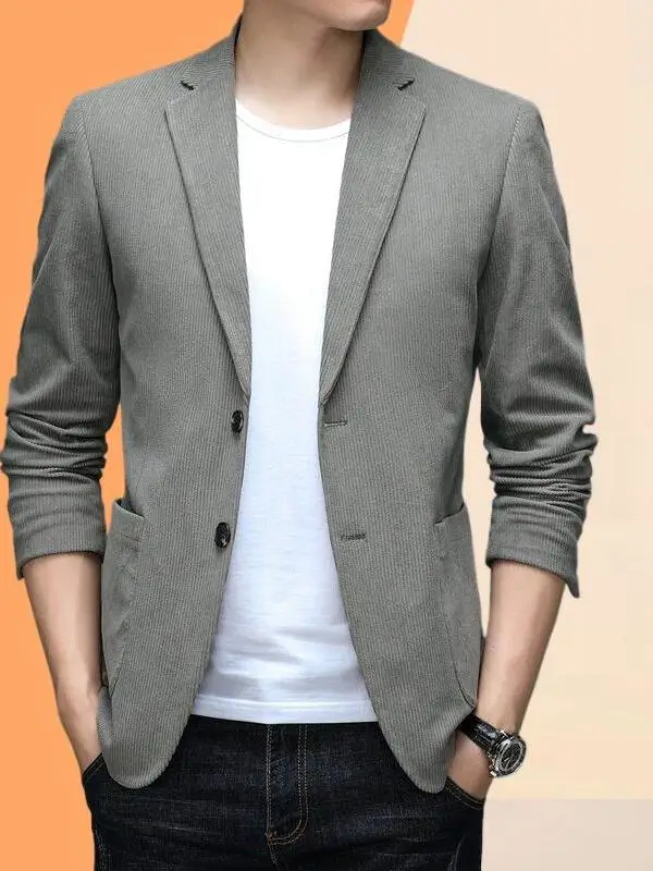 Men's Spring Autumn Faionable Casual Busin Suit Jaet Luxury Lightweight Cotton Blend High Collar Regular Length
Men's Spring Autumn Faionable Casual Busin Suit Jaet Luxury Lightweight Cotton Blend High Collar Regular Length