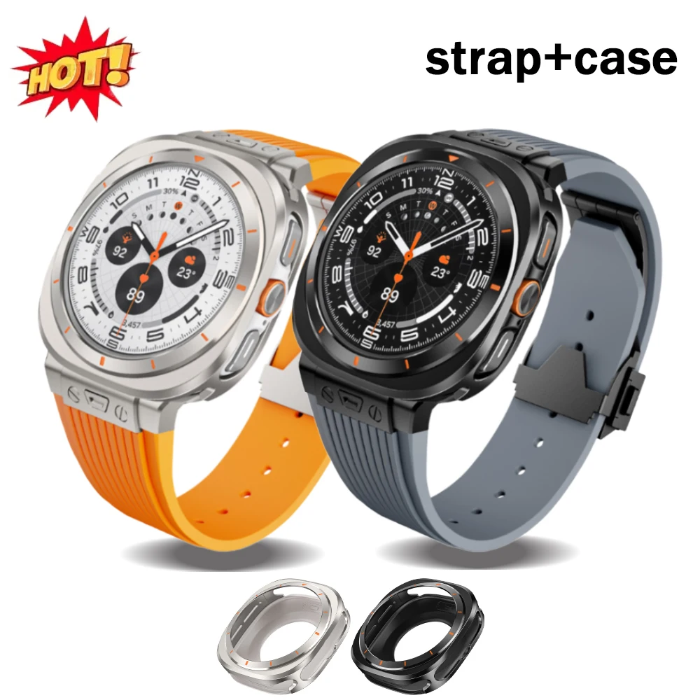 Silicone Strap+Protective Case Cover Samsung Galaxy Watch Ultra 47mm Hard PC Bumper for Galaxy Watch Ultra 47 Cover Accessories
Silicone Strap+Protective Case Cover Samsung Galaxy Watch Ultra 47mm Hard PC Bumper for Galaxy Watch Ultra 47 Cover Accessories