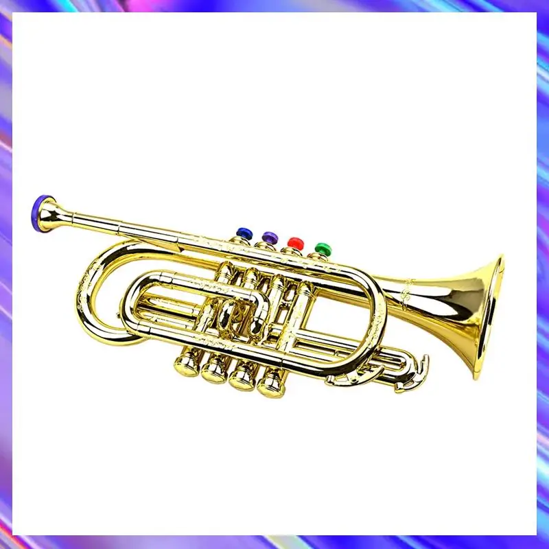Quality Trumpet Kids Musical Educational Toy Wind Instruments ABS Gold Trumpet With 4 Colored Keys For Kids
Quality Trumpet Kids Musical Educational Toy Wind Instruments ABS Gold Trumpet With 4 Colored Keys For Kids