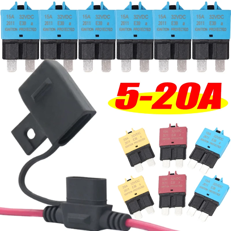 5A 7.5A 10A 15A 20A Car Blade Resettable Fuses Circuit Breaker for E39 Fuse Car Plug-in Overcurrent Protector Automotive Fuses
5A 7.5A 10A 15A 20A Car Blade Resettable Fuses Circuit Breaker for E39 Fuse Car Plug-in Overcurrent Protector Automotive Fuses