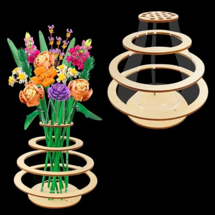 Wooden Vase for Lego Flowers - Floating Rings Vase for Lego Flower Bouquet Building Set - Display Stand for Lego Roses Cherry B
Wooden Vase for Lego Flowers - Floating Rings Vase for Lego Flower Bouquet Building Set - Display Stand for Lego Roses Cherry B