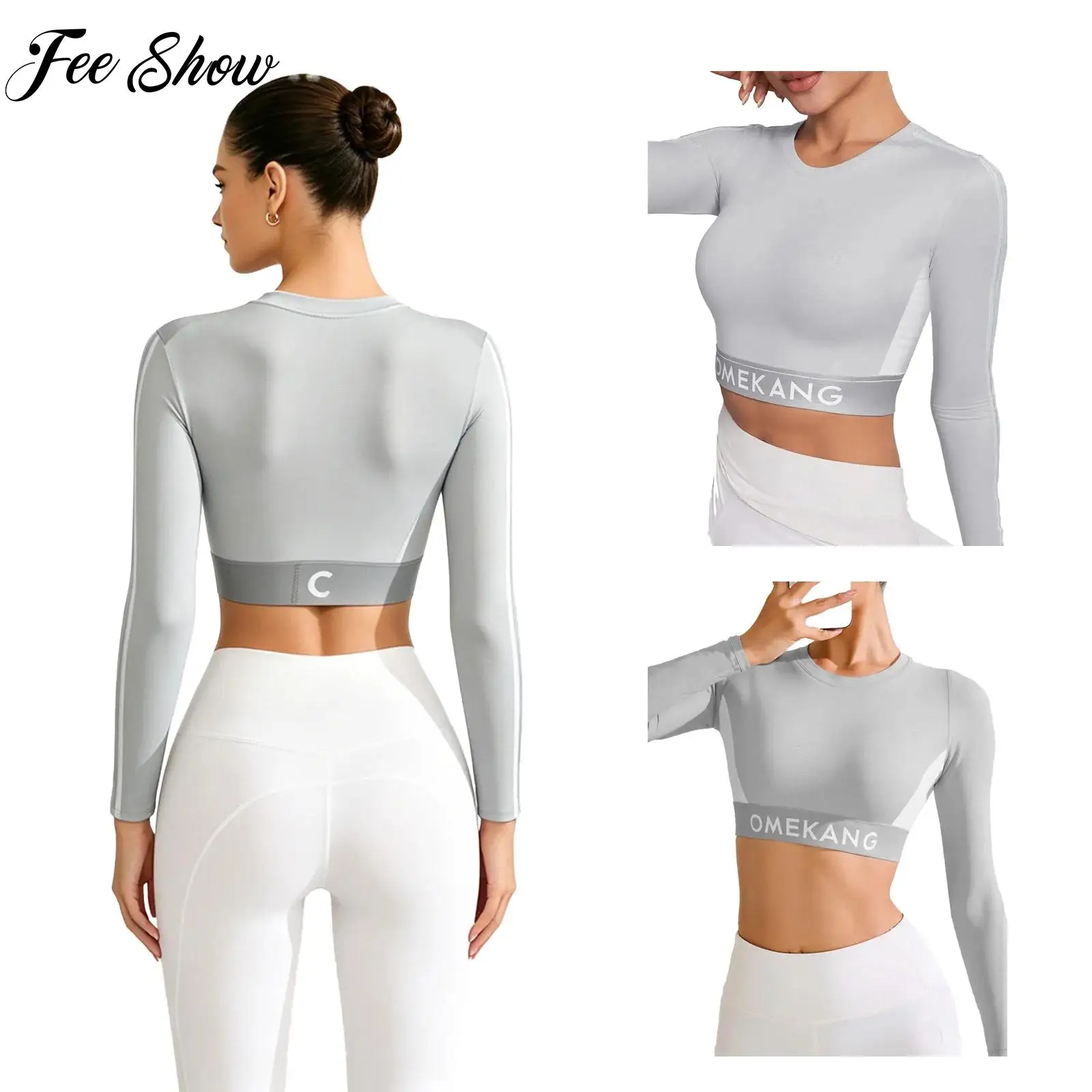 Women Letter Printed Long Sleeve Crop Top Quick Dry Breathable Stretchy Lightweight for Yoga Pilates Workout Running Summer Gym
Women Letter Printed Long Sleeve Crop Top Quick Dry Breathable Stretchy Lightweight for Yoga Pilates Workout Running Summer Gym