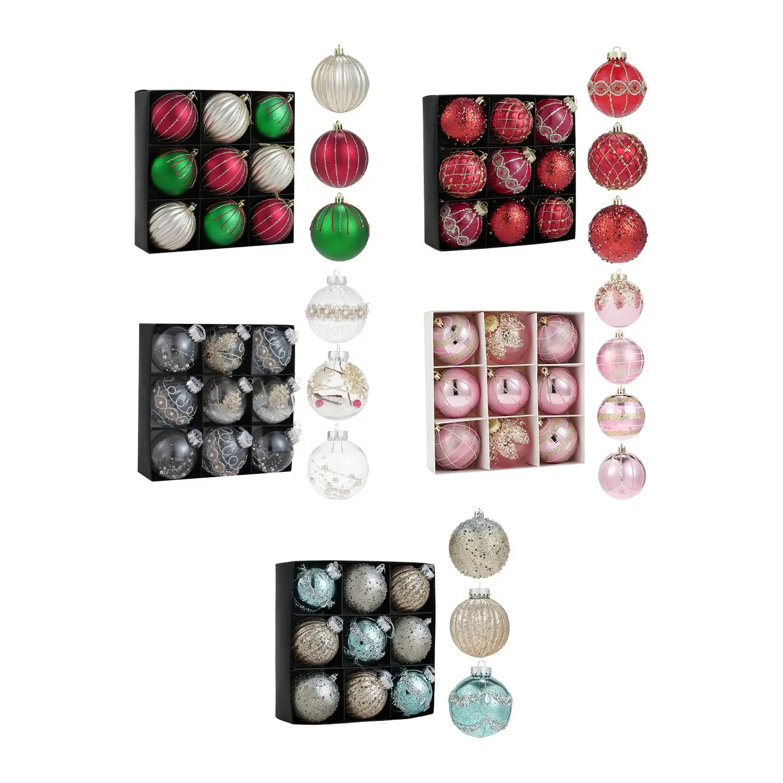 9x Glitter Christmas Ball Ornaments Thanksgiving Bar Xmas Hanging Decoration
9x Glitter Christmas Ball Ornaments Thanksgiving Bar Xmas Hanging Decoration