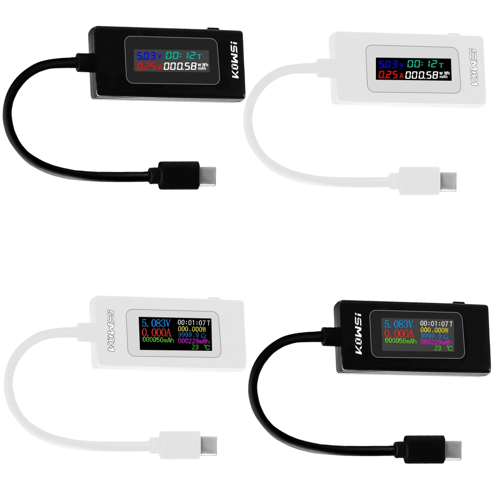 Двойной цифровой вольтметр постоянного тока Type-C, амперметр, измеритель напряжения и тока, детектор амперметра, индикатор зарядного устройства Power Bank 
Двойной цифровой вольтметр постоянного тока Type-C, амперметр, измеритель напряжения и тока, детектор амперметра, индикатор зарядного устройства Power Bank