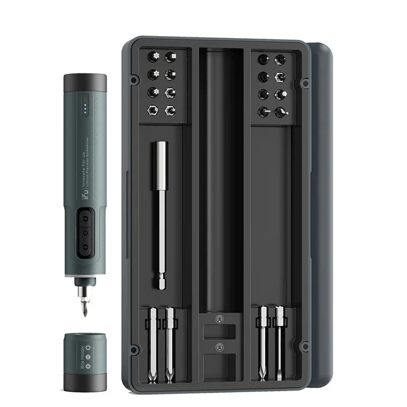 IFu BS1 Plus Electric Screwdriver Kit with 29Pcs Bits, 3-Speed Adjustable, 260r/min Max Speed, 1N.m Electric/5N.m Manual Torque
IFu BS1 Plus Electric Screwdriver Kit with 29Pcs Bits, 3-Speed Adjustable, 260r/min Max Speed, 1N.m Electric/5N.m Manual Torque