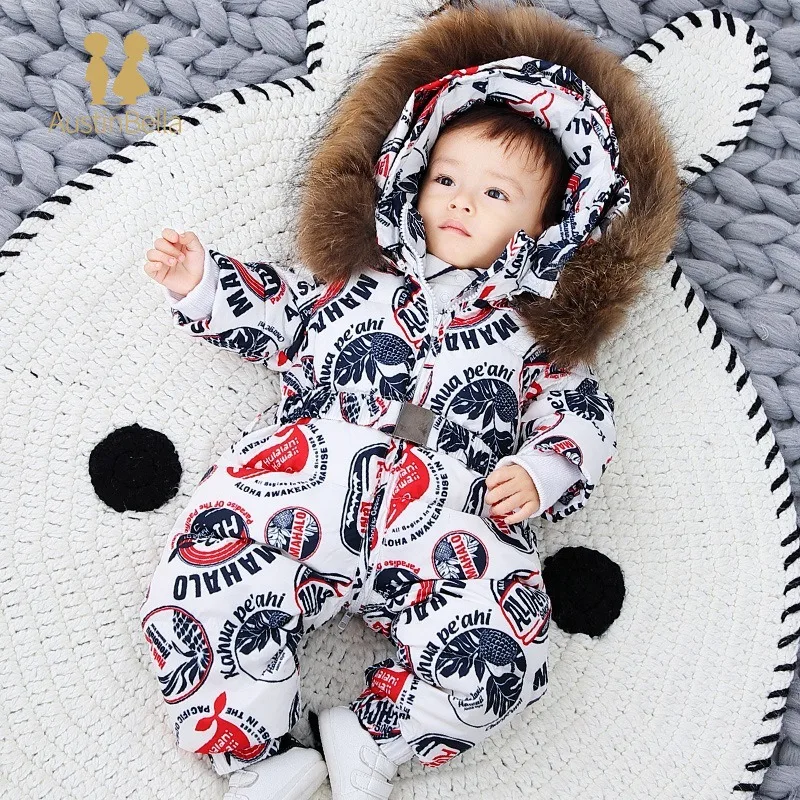 Newborn Baby Winter Jacket Children Jumpsuit Boys Girls Fur Hooded Snow Suit Letter Printed Down Romper Ski Suits Outerwear
Newborn Baby Winter Jacket Children Jumpsuit Boys Girls Fur Hooded Snow Suit Letter Printed Down Romper Ski Suits Outerwear