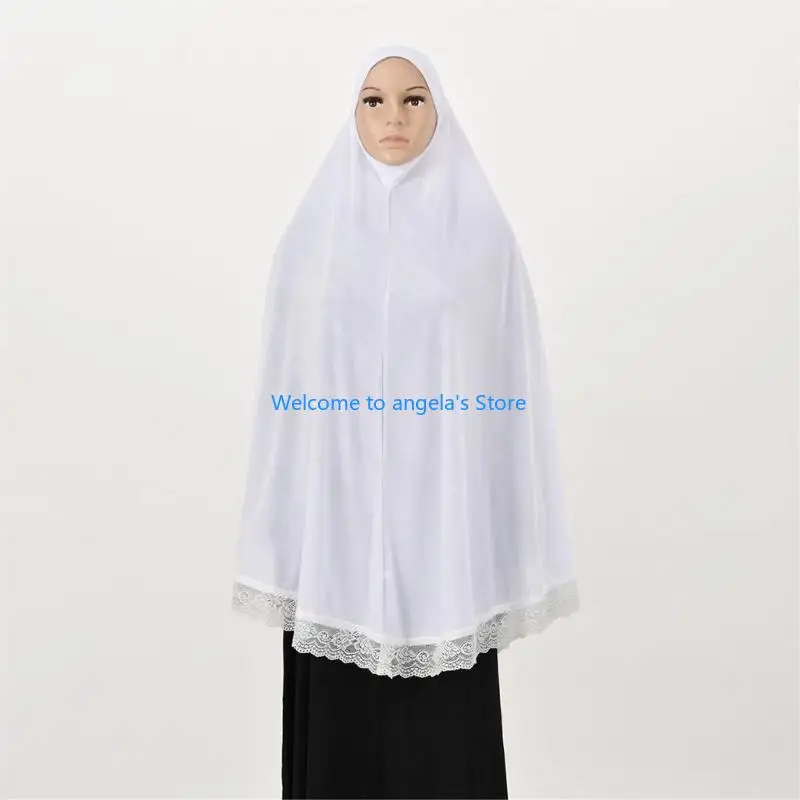 X4YC Elegant Lace Headscarf Weddings Bridal Head Covering Romantics Lace Wrap for Muslims Prayer and Festivals
X4YC Elegant Lace Headscarf Weddings Bridal Head Covering Romantics Lace Wrap for Muslims Prayer and Festivals