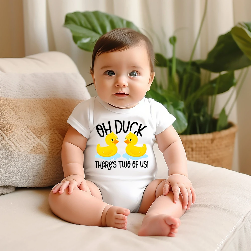 There's Two of Us&Duck Print Baby Romper Casual Infant Bodysuit Outfit Summer Short Sleeve Clothes Holiday Party Babys Gift
There's Two of Us&Duck Print Baby Romper Casual Infant Bodysuit Outfit Summer Short Sleeve Clothes Holiday Party Babys Gift