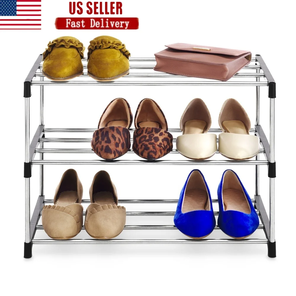 3-Tier Metal Shoe Rack Organizer Stylish Storage Solution Shoes Accessories Ideal Closets Entryways Durable Freestanding Design
3-Tier Metal Shoe Rack Organizer Stylish Storage Solution Shoes Accessories Ideal Closets Entryways Durable Freestanding Design