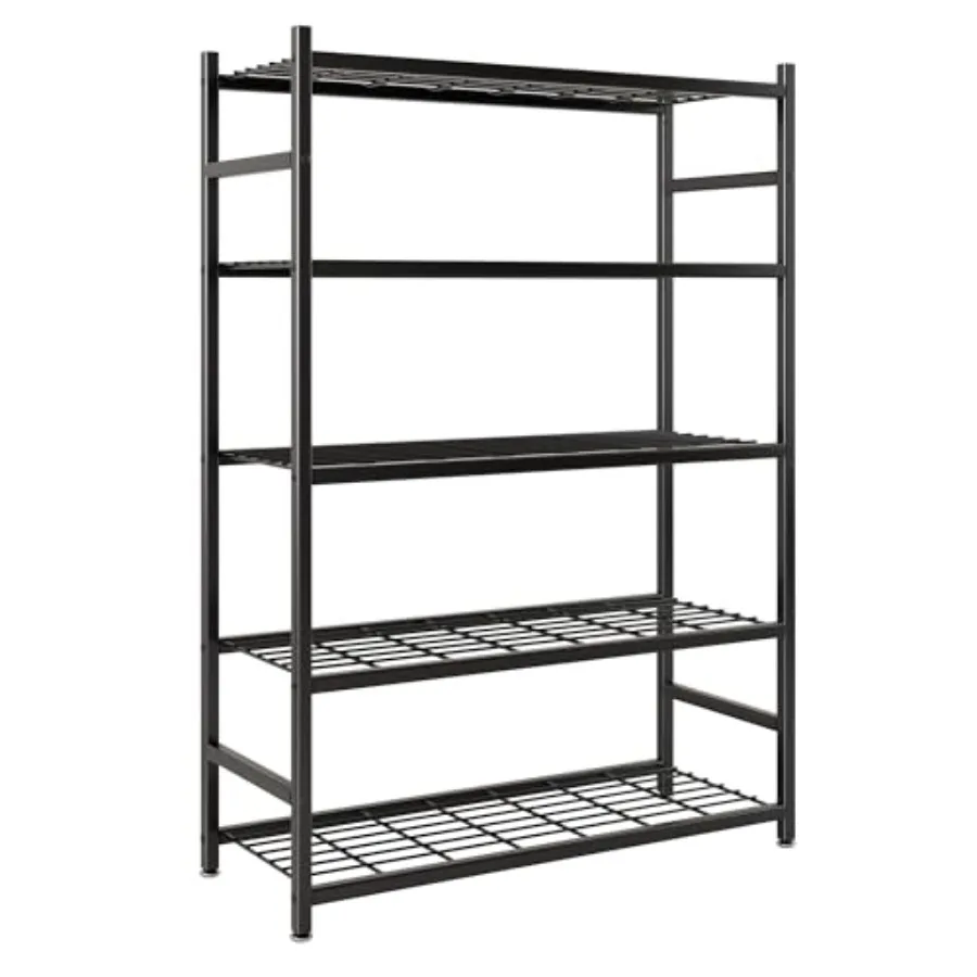 Storage Shelves, 5-Tier Metal Shelving Unit with Adjustable Feet, Shelf Organizer for Garage, Kitchen, Pantry and Closet Organi
Storage Shelves, 5-Tier Metal Shelving Unit with Adjustable Feet, Shelf Organizer for Garage, Kitchen, Pantry and Closet Organi