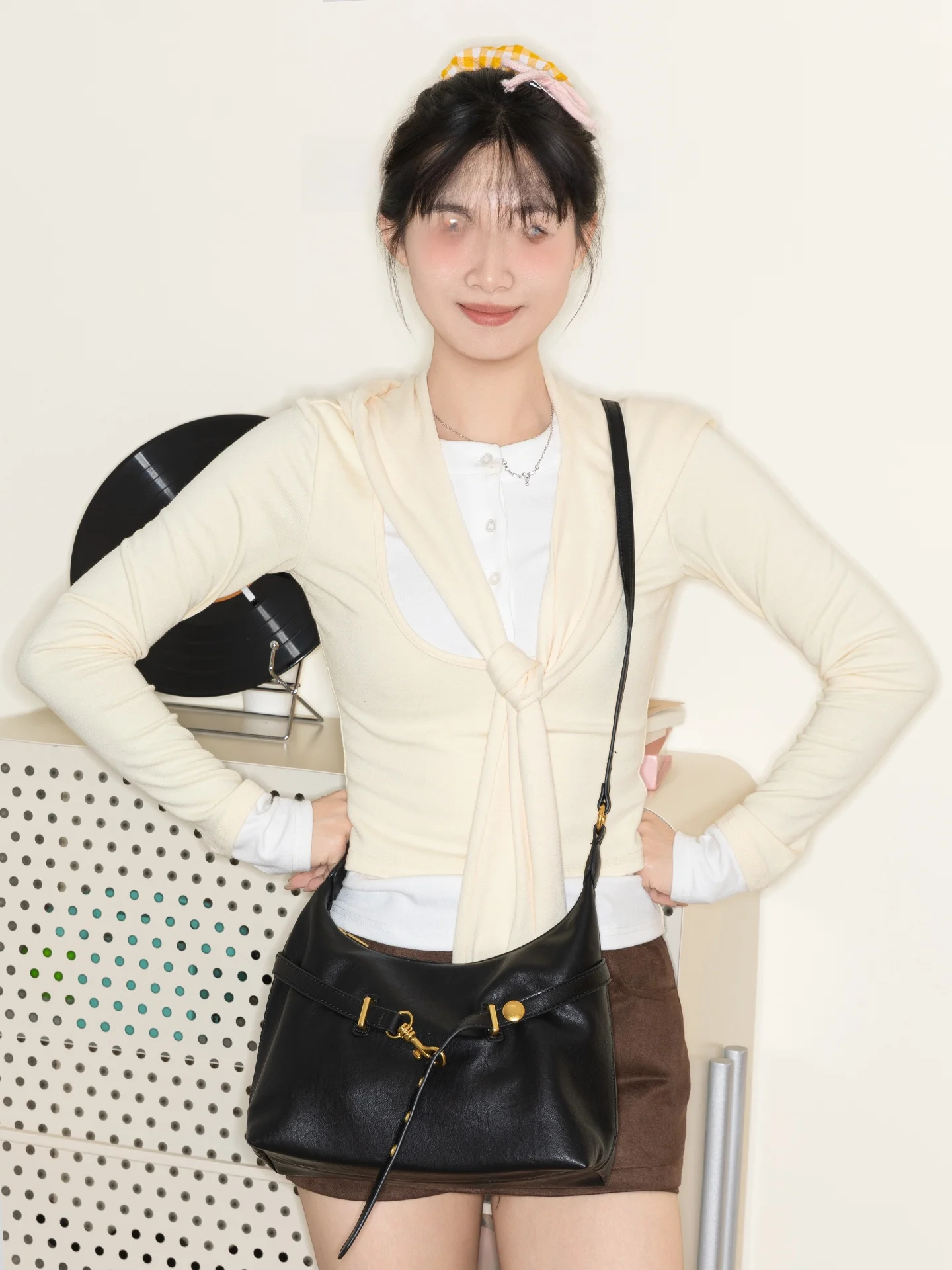 Orange Girl Tannery Leather Hobo Bag Women's New Style Black High-End Sensation Single Shoulder Armpit Bag Commute Tote Bag
Orange Girl Tannery Leather Hobo Bag Women's New Style Black High-End Sensation Single Shoulder Armpit Bag Commute Tote Bag