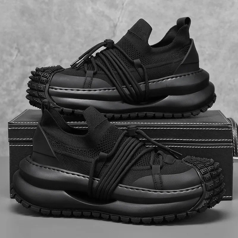 Men's Shoes New Spring Breathable Mesh Fly Weave Thick Sole Height Increasing Fashion Non slip Casual Sport Chunky sneakers
Men's Shoes New Spring Breathable Mesh Fly Weave Thick Sole Height Increasing Fashion Non slip Casual Sport Chunky sneakers
