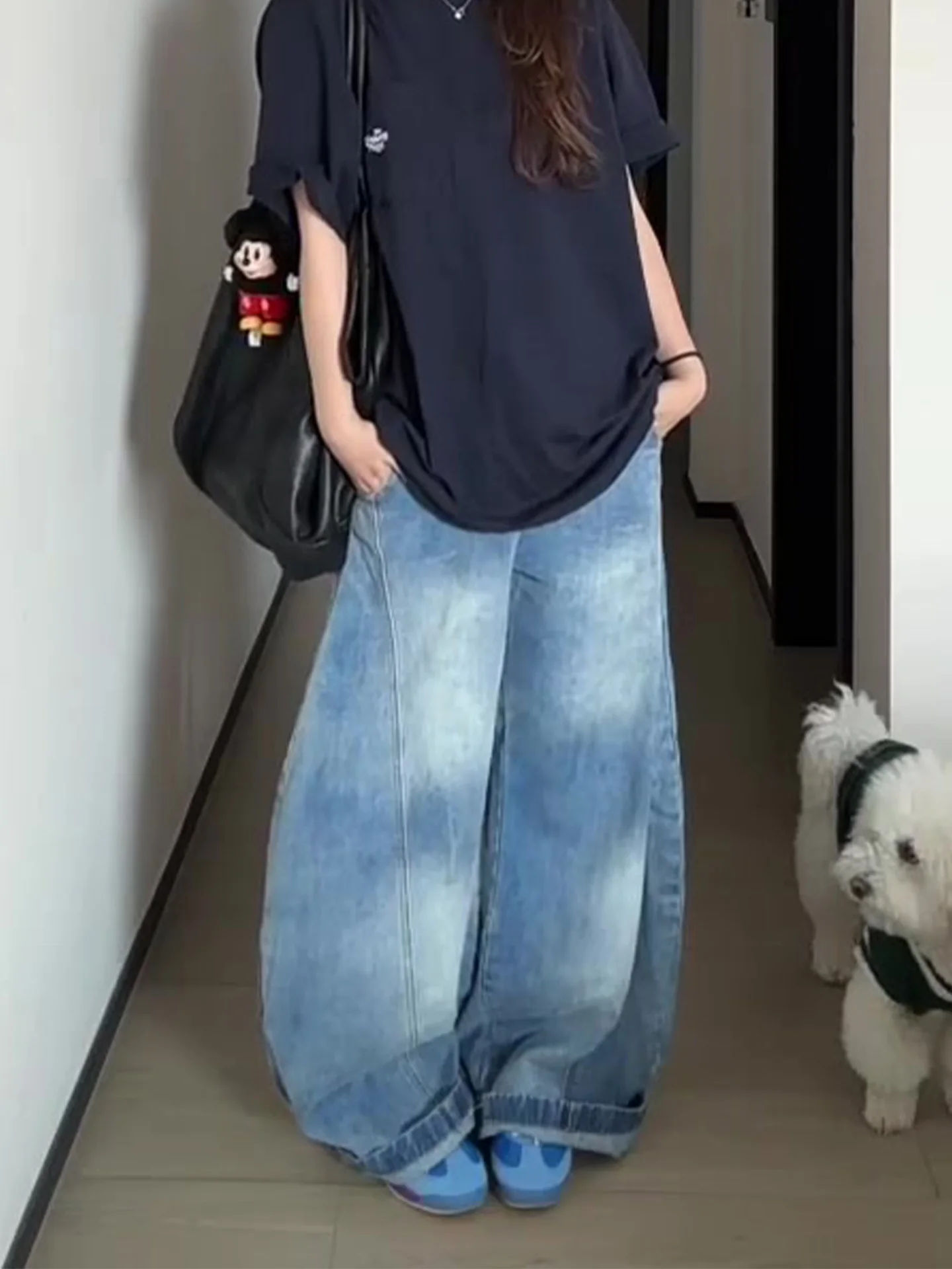 Loose Blue Jeans Women plus Size Summer New Style Lazy Fashion High Waist Denim Pants Dance Wear Micro Stretch Casual Trousers
Loose Blue Jeans Women plus Size Summer New Style Lazy Fashion High Waist Denim Pants Dance Wear Micro Stretch Casual Trousers