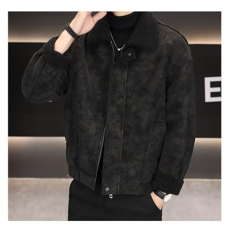 Copy Leather Jacket Men's Outcoat New Winter Trendy Casual Leather Jacket with Added Fleece Thickened Fur One-piece Motorcycle
Copy Leather Jacket Men's Outcoat New Winter Trendy Casual Leather Jacket with Added Fleece Thickened Fur One-piece Motorcycle